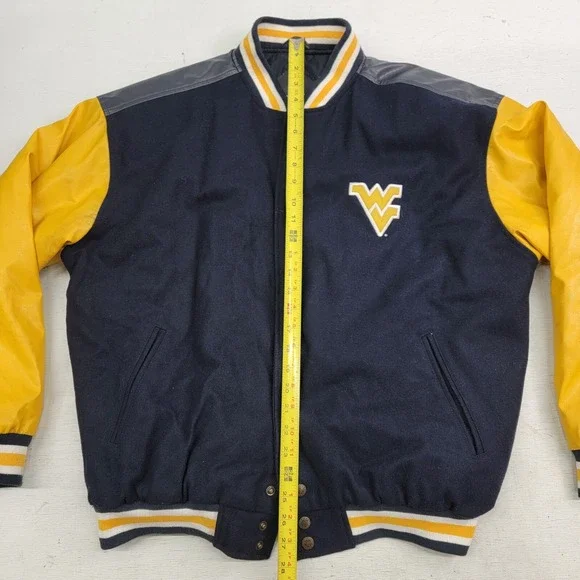 Vintage West Virginia Mountaineers Varsity Lettermans Jacket Steve & Barrys Sz L